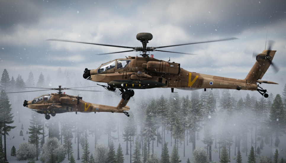 AH-64 Apache w tundrze